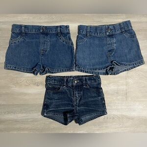 Blue Denim Shorts Trio